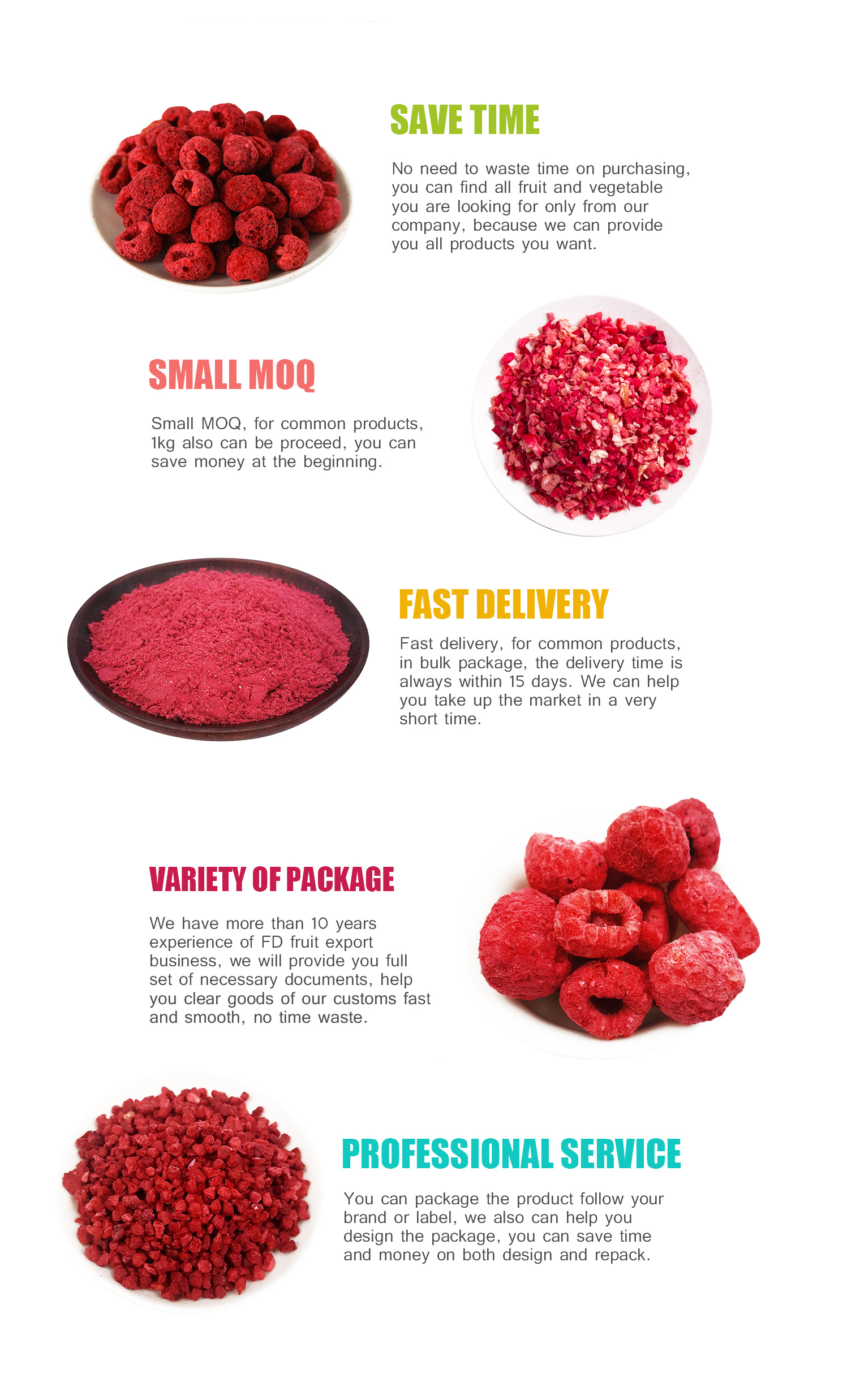 wholesale freeze dried raspberry powder