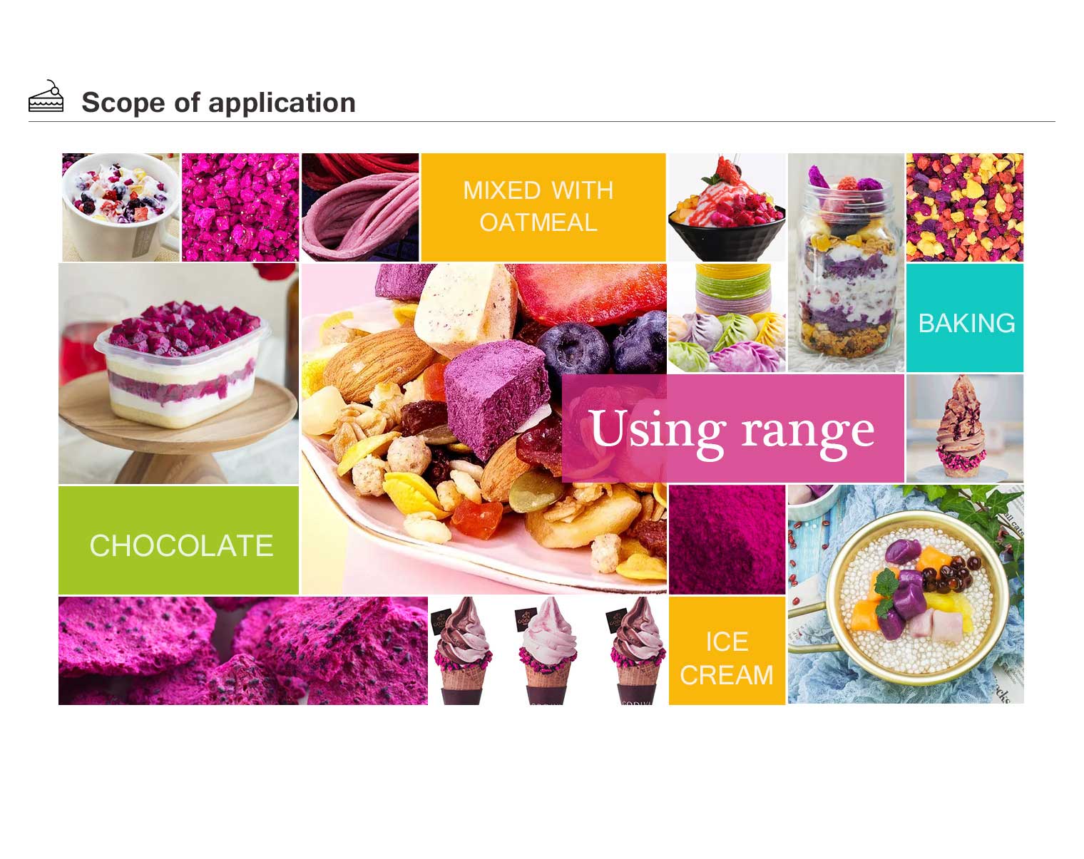 freeze dried dragon fruit pieces