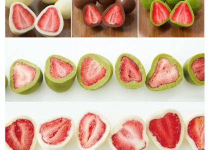 freeze dried strawberries in chocolate