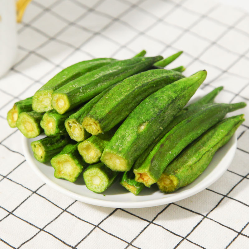 Vacuum dried chips snack vf dried okra crispy